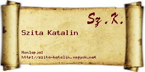 Szita Katalin névjegykártya