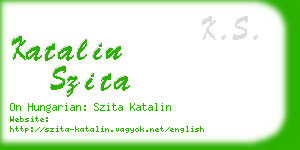 katalin szita business card